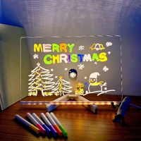 11.8&#39; x 7.87&#39; x 0.11&#39; Erasable DIY Kids Drawing Board – Glow-in-the-Dark Writing Board, Reusable Chalkboard for Art &amp; Learning, Creative Handicraft To