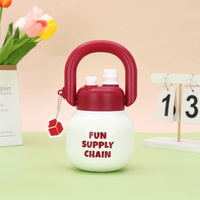 Red 316 Stainless Steel Tea Flask with Independent Tea Compartment - Double Drink Insulation, High-Quality Design, with Handle and Large Capacity for 