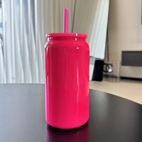Hot Pink 16oz 304 Stainless Steel Insulated Travel Mug - Portable Outdoor Coffee Cup, Double-Wall Thermos for Hot &amp; Cold Beverages