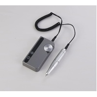 Grey Portable Rechargeable Electric Nail Drill - Professional Nail Polishing Machine for Beauty Salons