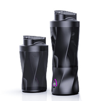 Black Portable High-Capacity Juicer Cup - Powerful Blender with Ice Crushing Capability for Smoothies &amp; Juices