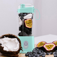 Blue Portable Mini Juicer - Rechargeable Electric Fruit Juicer Cup, Compact &amp; Convenient