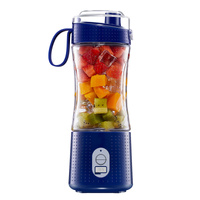 Dark Blue Portable Mini Juicer - Rechargeable Electric Fruit Juicer Cup, Compact &amp; Convenient