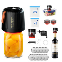 Electric Mason Jar Vacuum Sealer Kit - Automatic Food Preservation System with Wine Stopper &amp; Bags