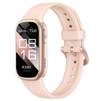 Pink Smart Fitness Tracker with Bluetooth Calling, Heart Rate, Blood Pressure, Blood Oxygen, and Sports Modes
