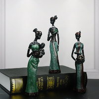 Green Women&#39;s Compassion 3-Pack - African-Style Home Decor Accents for Tabletop and Shelf Display
