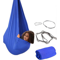 Blue Kids&#39; Outdoor Hanging Swing Pod Chair - Comfortable &amp; Durable Hammock for Play