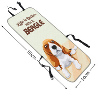 Beige Dog Car Seat Cover - Waterproof &amp; Scratch-Resistant Pet Seat Protector