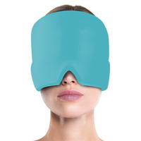 Blue Hot &amp; Cold Therapy Gel Mask - Reusable, Soothing Facial and Head Relief Wrap
