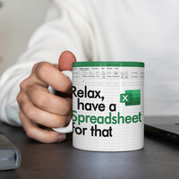 Funny Excel Spreadsheet Mug – Perfect for Office &amp; Spreadsheet Enthusiasts