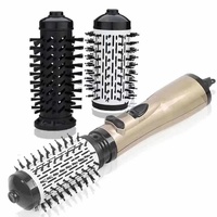 Gold Automatic Large Wave Curling Iron | 2-in-1 Volumizing Hot Air Brush &amp; Styling Comb