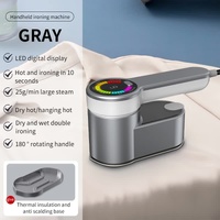 Grey Portable Handheld Garment Steamer | Mini Steam Iron for Home &amp; Dorm Use | Compact Clothes Steaming Iron