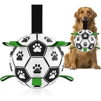 15*15cm Interactive Dog Toy Soccer Ball with Rope | Outdoor Fetch &amp; Tug Play for Dogs | Training &amp; Exercise Pet Toy