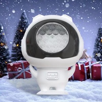 LED Snowflake Projector Light - 7-Color Rotating Christmas &amp; Holiday Decoration Laser Stage Light, 16 Patterns for Festive Decor