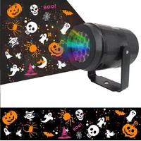 LED Snowflake Projector Light - 7-Color Rotating Christmas &amp; Holiday Decoration Laser Stage Light, 16 Patterns for Festive Decor