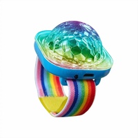 Blue USB Wristband Car Suction Stage Light - 5V Charging Mini 7-Color Laser Light, Atmosphere Light for Car, Party &amp; Events