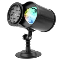 Bracket  Outdoor Waterproof Lawn Dual-Tube Projection Light – LED Halloween &amp; Christmas Dynamic Water Ripple Animation, Replaceable 12 Slides, Stake o
