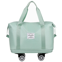 Light Green Large Capacity Travel Bag with Expandable Design, Waterproof &amp; Wet-Dry Separation, 360° Spinner Wheels - Ideal for Students, Business, and