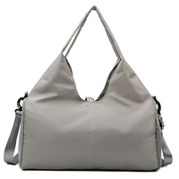 Grey Oxford Fabric Women&#39;s Shoulder Bag, Large Capacity Yoga &amp; Gym Bag with Separate Shoe Compartment - Stylish &amp; Functional Sport Bag
