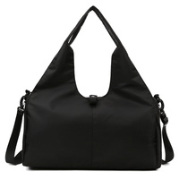 Black Oxford Fabric Women&#39;s Shoulder Bag, Large Capacity Yoga &amp; Gym Bag with Separate Shoe Compartment - Stylish &amp; Functional Sport Bag