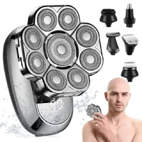 New Digital Display 9-Blade Electric Shaver – 6-in-1 Rechargeable Head Shaver &amp; Grooming Kit for Smooth Shaving and Haircutting