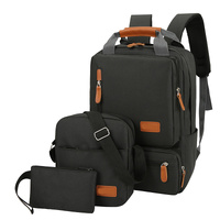 Black 3-Piece Backpack Set – Men’s &amp; Women’s Student Travel Backpack, Casual Backpack, Laptop Bag, Notebook Bag, Computer Bag