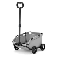 Grey Compact Foldable Pet Stroller for Dogs and Cats - Lightweight Travel Pushchair for Small Pets, Teddy Dogs, and Cats - Portable and Collapsible Pe