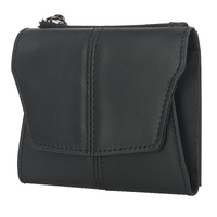 Black Genuine Leather Women’s Wallet – Multifunctional Coin &amp; Card Holder, Fashionable Card Box in Top-Grade Cowhide