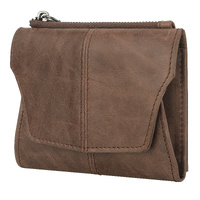 Brown Genuine Leather Women&#39;s Wallet -C Multifunctional Coin &amp; Card Holder, Fashionable Card Box in Top-Grade Cowhide
