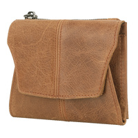 Light Brown Genuine Leather Women&#39;s Wallet - Multifunctional Coin &amp; Card Holder, Fashionable Card Box in Top-Grade Cowhide
