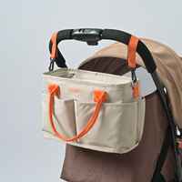Khaki Multi-Function Diaper Bag with Insulated Lining, Large Capacity Mommy Bag, Shoulder &amp; Crossbody Baby Bag