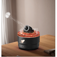 Black Creative Cannon-Shaped Aromatherapy Diffuser with Colorful LED Lights, 280ml Ultrasonic Humidifier, Dual Mist Modes, Desktop Small Air Freshener