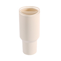 Off White 40oz Silicone Dual-Chamber Cup Separator - Food-Grade Drink Divider, Cold Drink Mug with Separate Compartments, BPA-Free Silicone Liner for 