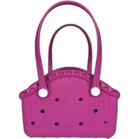 Rose Red Portable EVA Pet Handbag - DIY Custom Decoration Carrier for Small Pets, Beach, and Outdoor Use (Large Capacity)
