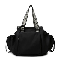 Black Convertible Multifunctional Baby Cradle Travel Bag - Women&#39;s Backpack, Shoulder Bag, Mummy Bag with Expandable Storage