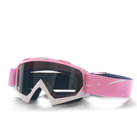 Progressive Pink + Grey Lenses Outdoor Protective Motorcycle Goggles - Windproof, Dustproof, Skiing, and Cycling Eyewear - Lightweight Anti-Fog Design