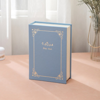 Blue Creative PU Jewelry Storage Book - Magnetic Closure Organizer for Earrings, Rings, and Necklaces(The Jewelry is a prop for the photo shoot and is
