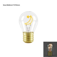 Star and Moon Shape Portable USB Rechargeable LED Bulb - Night Light &amp; Festive Decor