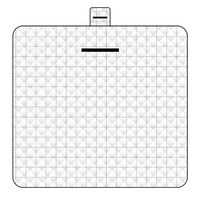 Thickened Waterproof Picnic Blanket - Portable Outdoor Beach Mat for Camping and Hiking 150*200cm(White plaid)