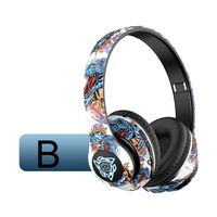 Wireless Bluetooth Headphones - Stylish Over-Ear Design with Long Battery Life, Hi-Fi Sound, and Universal Compatibility (colour B)