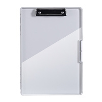 Light Gray A4 Plastic Document Storage Clipboard - Portable and Durable