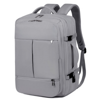 Gray Capacity Travel Backpack with USB Charging Port - Gray