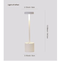 Touch-Control LED Table Lamp with Adjustable Color Modes - White