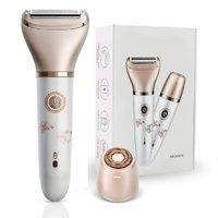 Elegant Rechargeable Electric Lady Shaver with Replaceable Head - Portable Grooming Solution