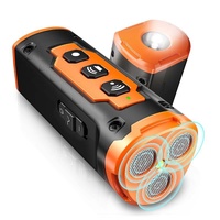 Orange Multifunctional Ultrasonic Dog Repeller &amp; Flashlight - Long-Range SOS Emergency Light