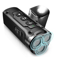 Black Multifunctional Ultrasonic Dog Repeller &amp; Flashlight - Long-Range SOS Emergency Light