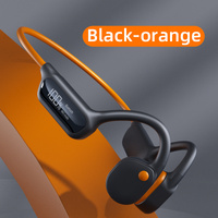 Black-orange Waterproof Bone Conduction Bluetooth Headset - 32GB Memory, Lightweight &amp; Durable for Sports