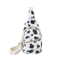 Black-white Women&#39;s Quilted Sling Bag - Stylish Crossbody Shoulder Backpack