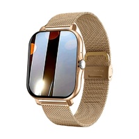 Gold Smart Fitness Watch with Large Display - 24 Sport Modes, Heart Rate Monitor &amp; More