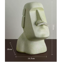 Light Green Creative Moai Tissue Holder - Fun and Unique Decorative Dispenser